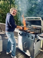 Dr. Mokadem manning the grill